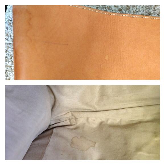 Bridas Cognac Leather Top Handle Satchel Bag Pre-Owned Classic - Picture 9 of 14